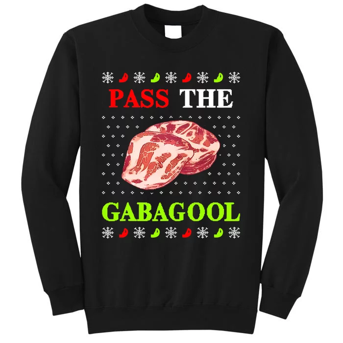 Pass the Gabagool Tacky Ugly Christmas Tall Sweatshirt