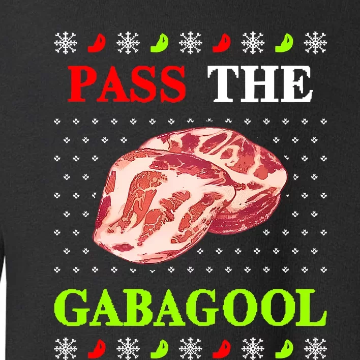 Pass the Gabagool Tacky Ugly Christmas Toddler Sweatshirt