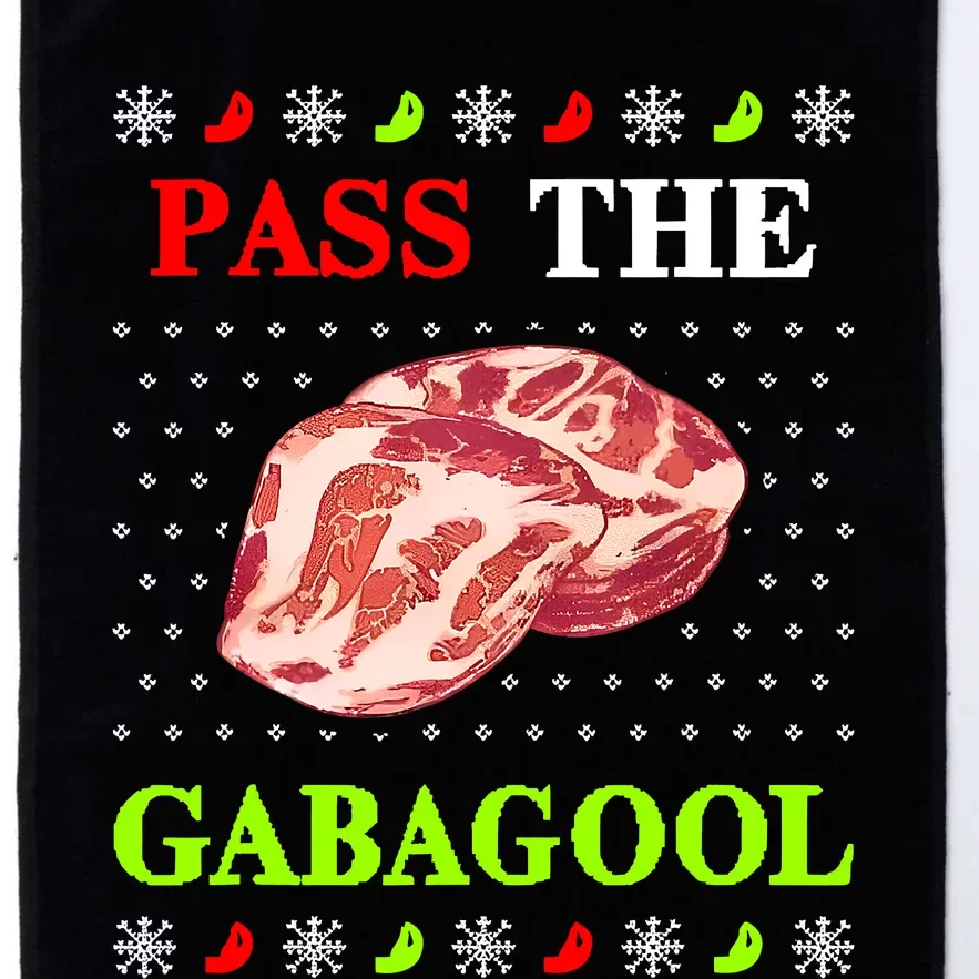 Pass the Gabagool Tacky Ugly Christmas Platinum Collection Golf Towel