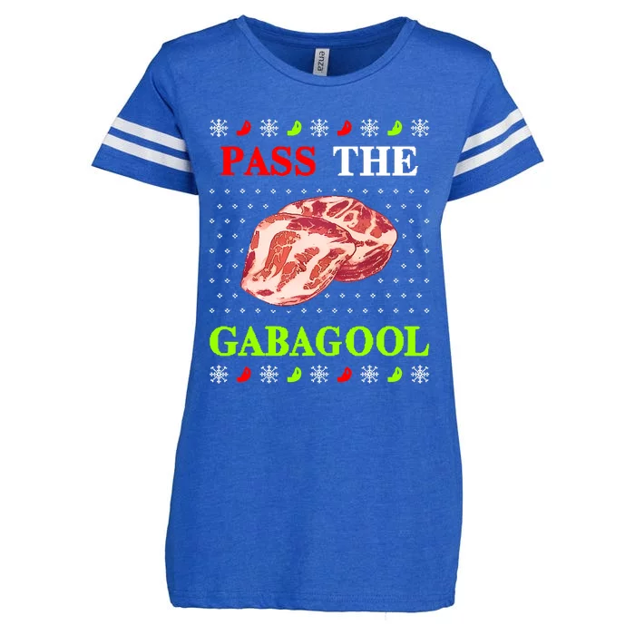 Pass the Gabagool Tacky Ugly Christmas Enza Ladies Jersey Football T-Shirt