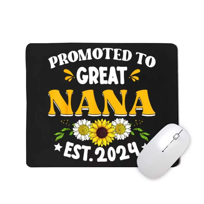 Promoted To Great Nana EST 2024 Happy Family New Baby Mousepad