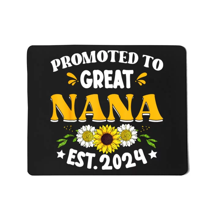 Promoted To Great Nana EST 2024 Happy Family New Baby Mousepad