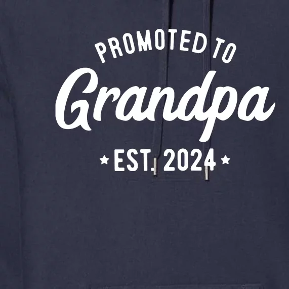 Promoted To Grandpa 2024 Soon To Be Grandfather New Grandpa Premium Hoodie