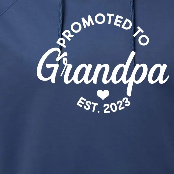 Promoted To Grandpa Est 2024 Performance Fleece Hoodie