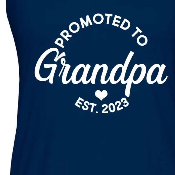 Promoted To Grandpa Est 2024 Ladies Essential Flowy Tank