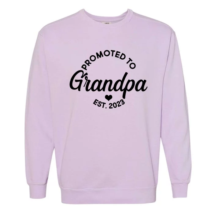 Promoted To Grandpa Est 2024 Garment-Dyed Sweatshirt