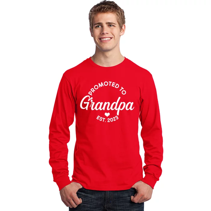 Promoted To Grandpa Est 2024 Long Sleeve Shirt