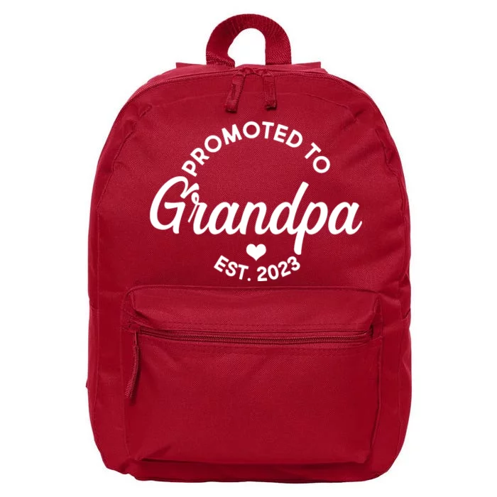 Promoted To Grandpa Est 2024 16 in Basic Backpack