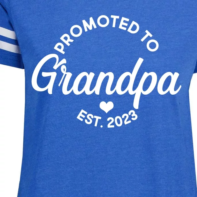 Promoted To Grandpa Est 2024 Enza Ladies Jersey Football T-Shirt