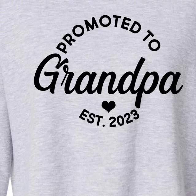 Promoted To Grandpa Est 2024 Cropped Pullover Crew