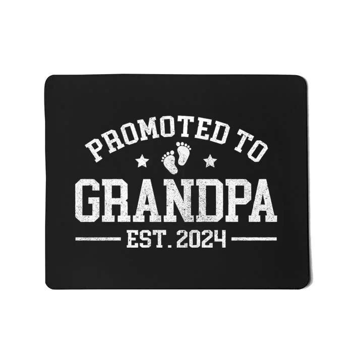 Promoted To Grandpa Est. 2024 Grandparents Baby Announcement Mousepad