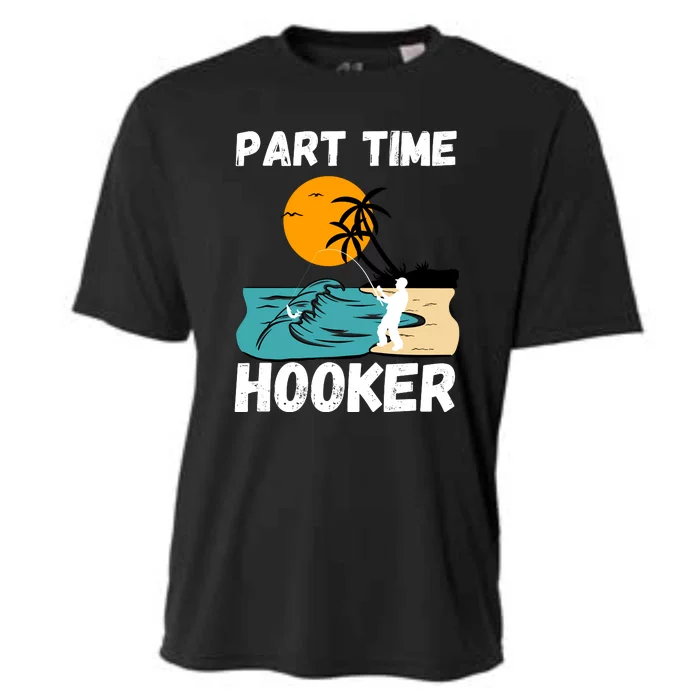 Part Time Hooker Fishing Vintage Cooling Performance Crew T-Shirt