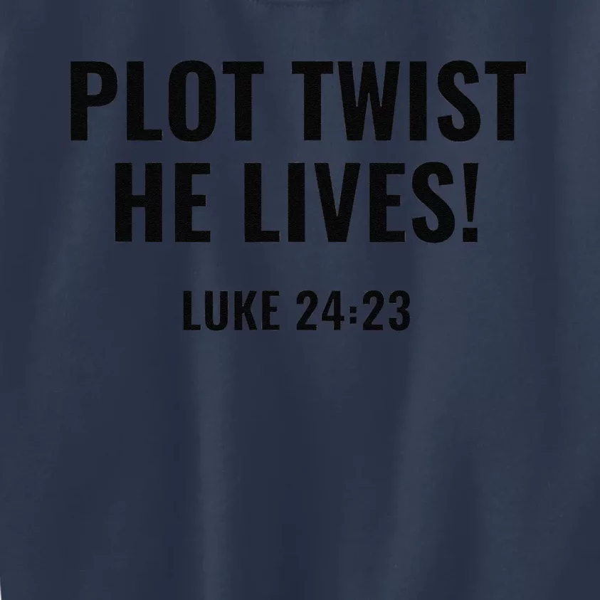 Plot Twist He Lives Kids Sweatshirt