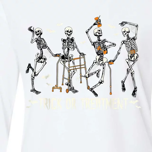 Physical Therapy Halloween Trick Or Treatment Pt Pta Womens Cotton Relaxed Long Sleeve T-Shirt