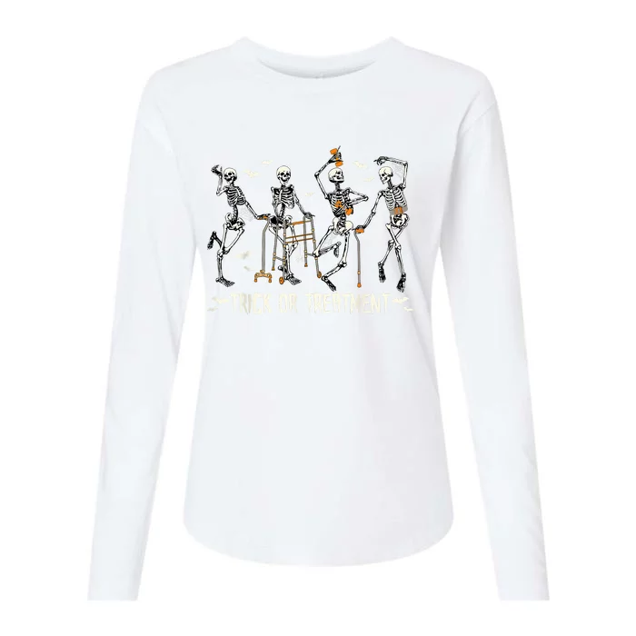 Physical Therapy Halloween Trick Or Treatment Pt Pta Womens Cotton Relaxed Long Sleeve T-Shirt