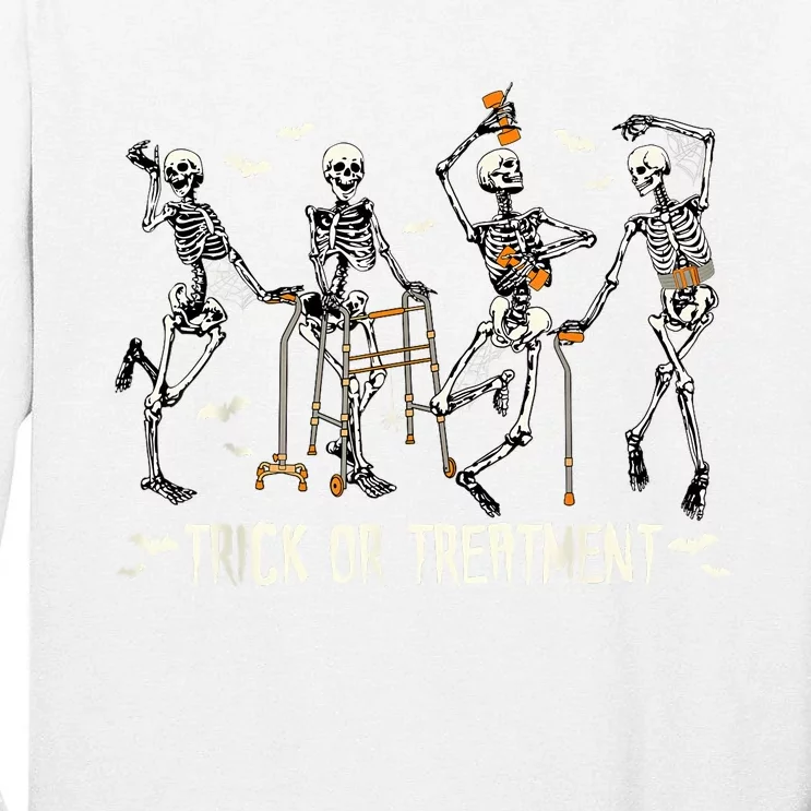 Physical Therapy Halloween Trick Or Treatment Pt Pta Tall Long Sleeve T-Shirt