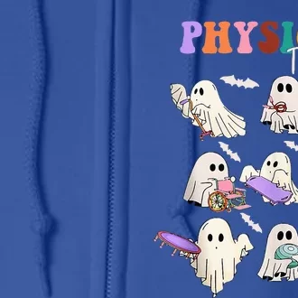 Physical Therapist Halloween Cute Ghost Physical Therapy PT Full Zip Hoodie