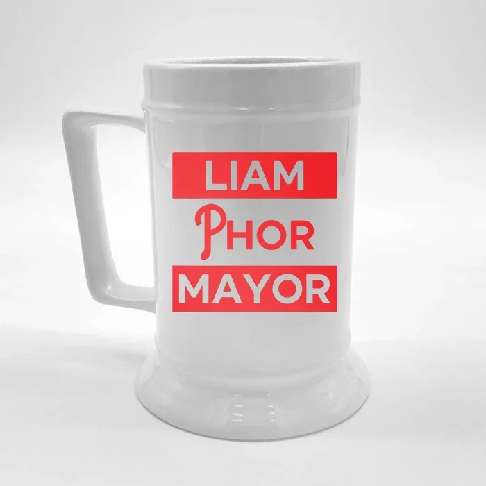 Philadelphia Taryn Hatcher Liam Phor Mayor Front & Back Beer Stein