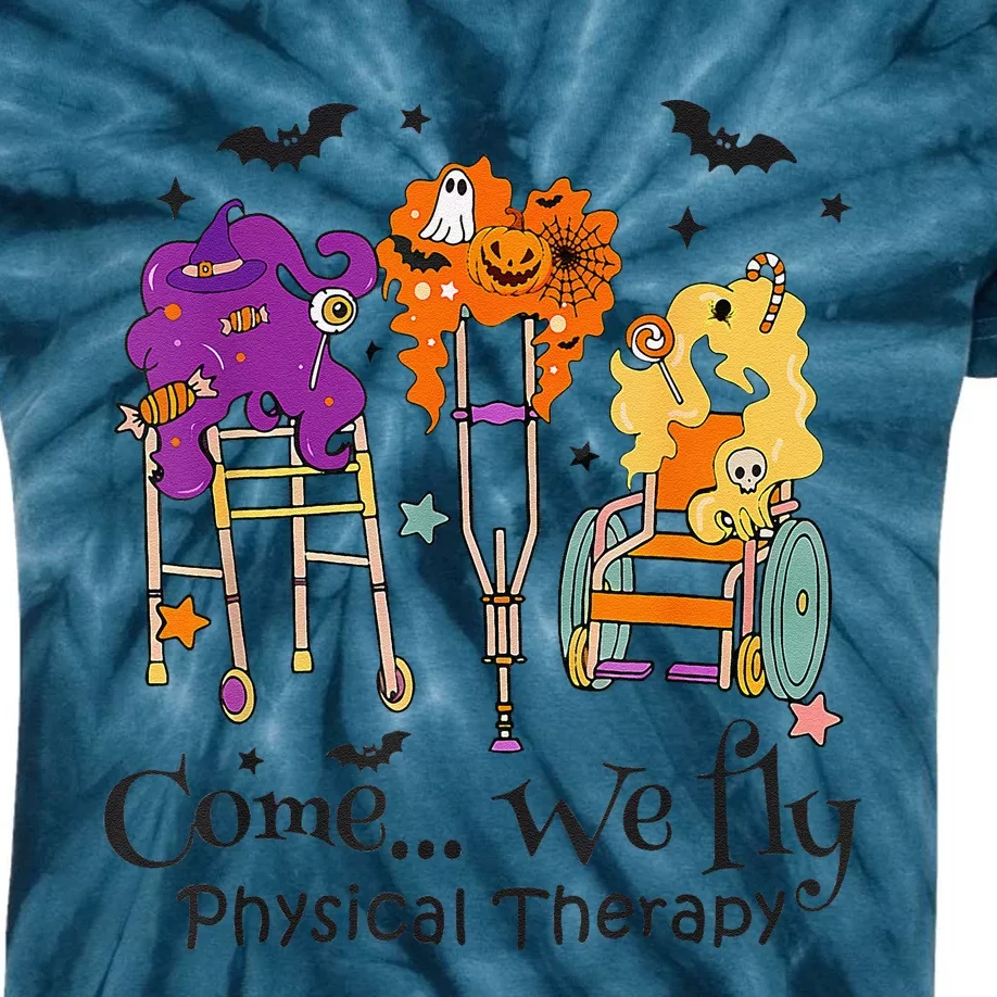 Physical Therapist Halloween Pta Pt Assistant Floor Pelvic Kids Tie-Dye T-Shirt