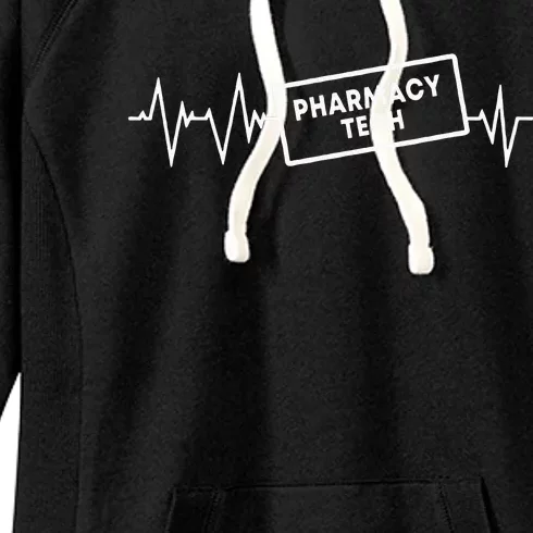 Pharmacy Tech Heartbeat Design Pharmacy Technician Women's Fleece Hoodie