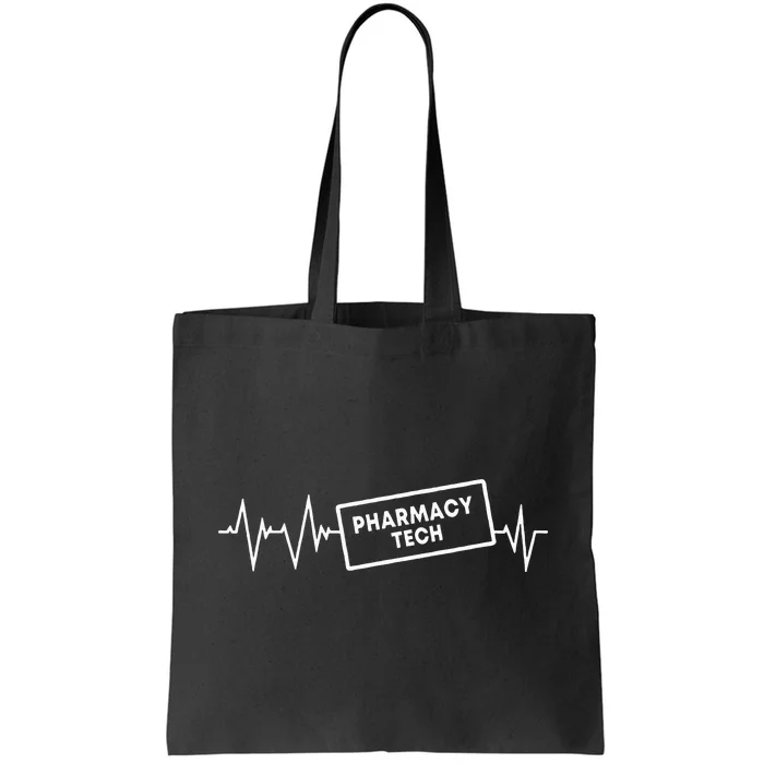 Pharmacy Tech Heartbeat Design Pharmacy Technician Tote Bag