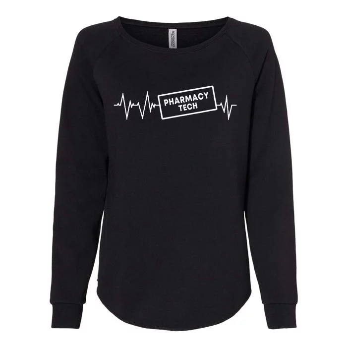 Pharmacy Tech Heartbeat Design Pharmacy Technician Womens California Wash Sweatshirt