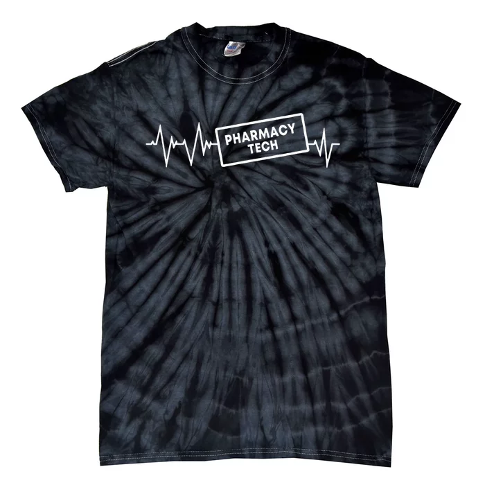 Pharmacy Tech Heartbeat Design Pharmacy Technician Tie-Dye T-Shirt