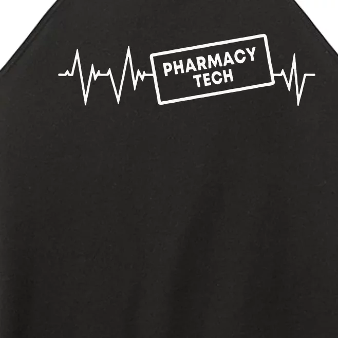 Pharmacy Tech Heartbeat Design Pharmacy Technician Women’s Perfect Tri Rocker Tank