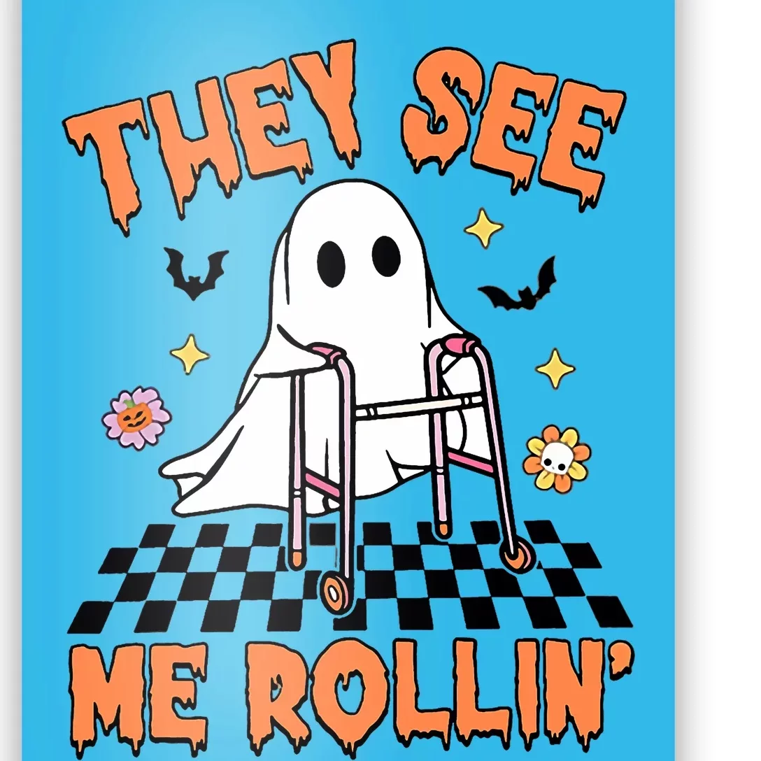 Physical Therapy Halloween They See Me Rolling Spooky Pt Pta Poster