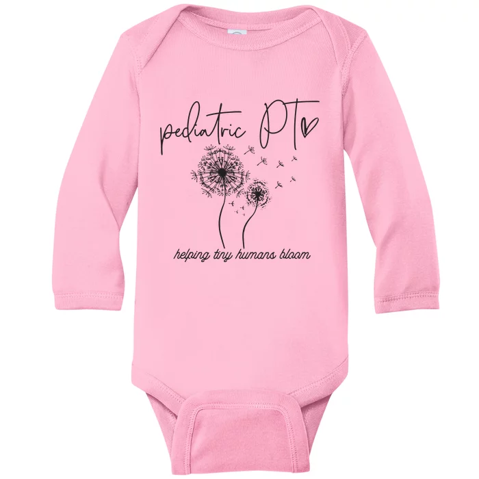 Physical Therapist Helping Tiny Human Bloom Pediatric PT Baby Long Sleeve Bodysuit