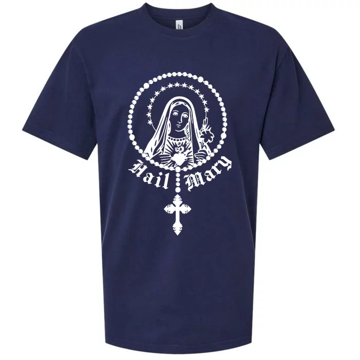 Prayer To Holy Mary Mother Of God Catholic Sueded Cloud Jersey T-Shirt