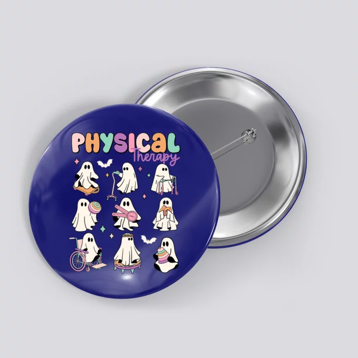 Physical Therapy Halloween Ghost Doctor Physical Ghost Nurse Gift Button