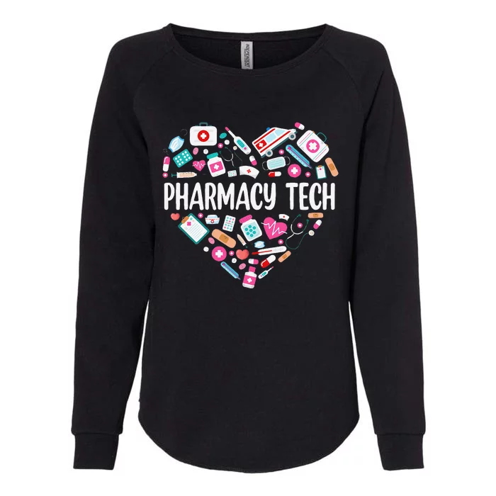 Pharmacy Technician Heart Certified Pharm Tech Pharmacist Womens California Wash Sweatshirt