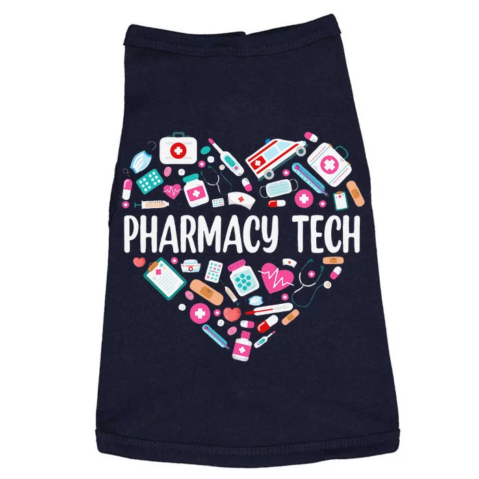 Pharmacy Technician Heart Certified Pharm Tech Pharmacist Doggie Tank