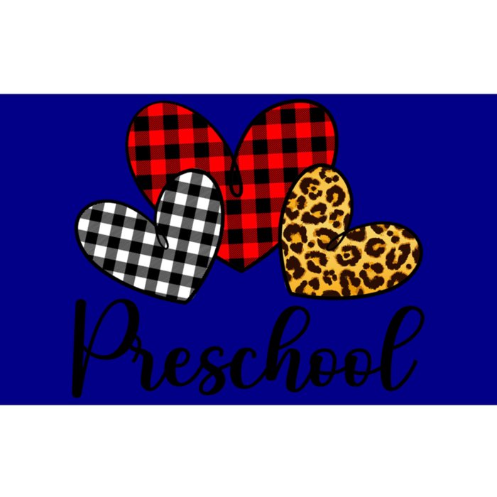 Preschool Teacher Happy Valentines Day Red Plaid Leopard Meaningful Gift Bumper Sticker