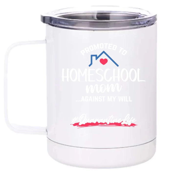 Promoted To Homeschool Mom Cool Gift Mama Teacher Gift Front & Back 12oz Stainless Steel Tumbler Cup