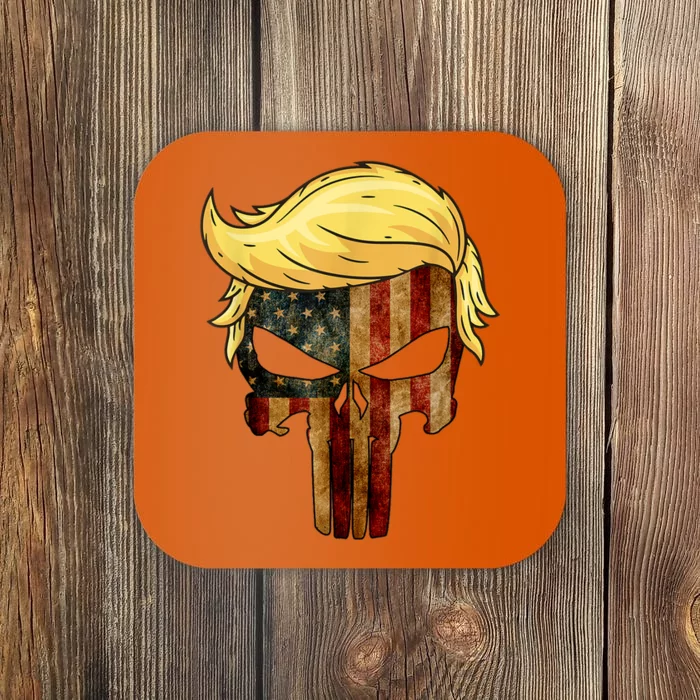 Punisher Trump Hair Felon Conviction Coaster