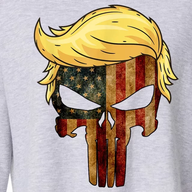 Punisher Trump Hair Felon Conviction Cropped Pullover Crew