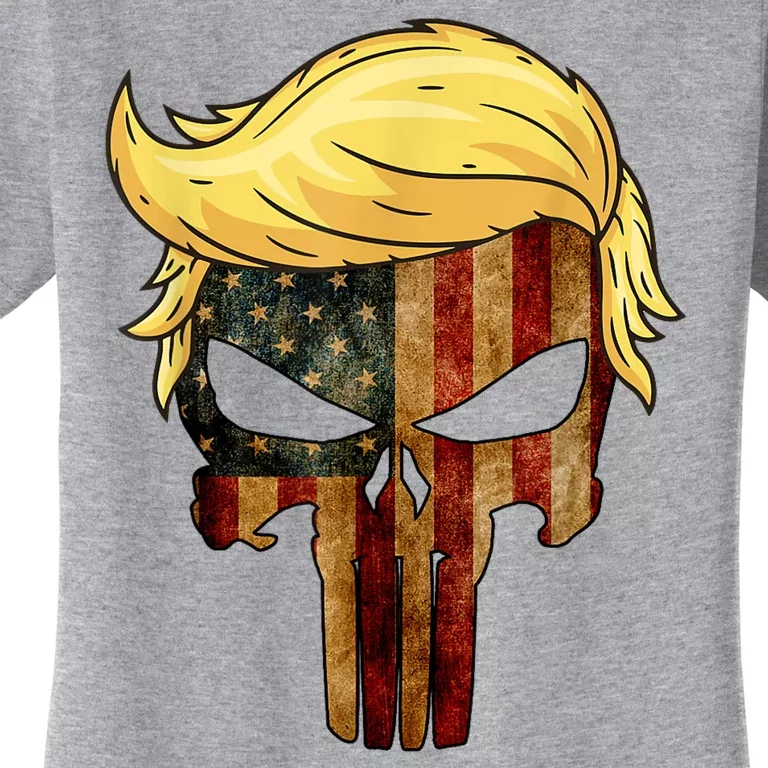 Punisher Trump Hair Felon Conviction Women's T-Shirt