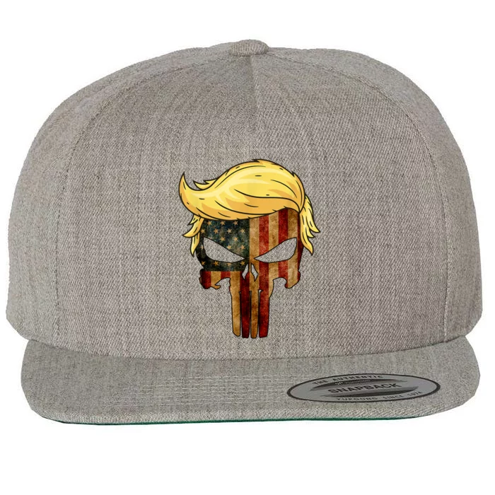 Punisher Trump Hair Felon Conviction Wool Snapback Cap