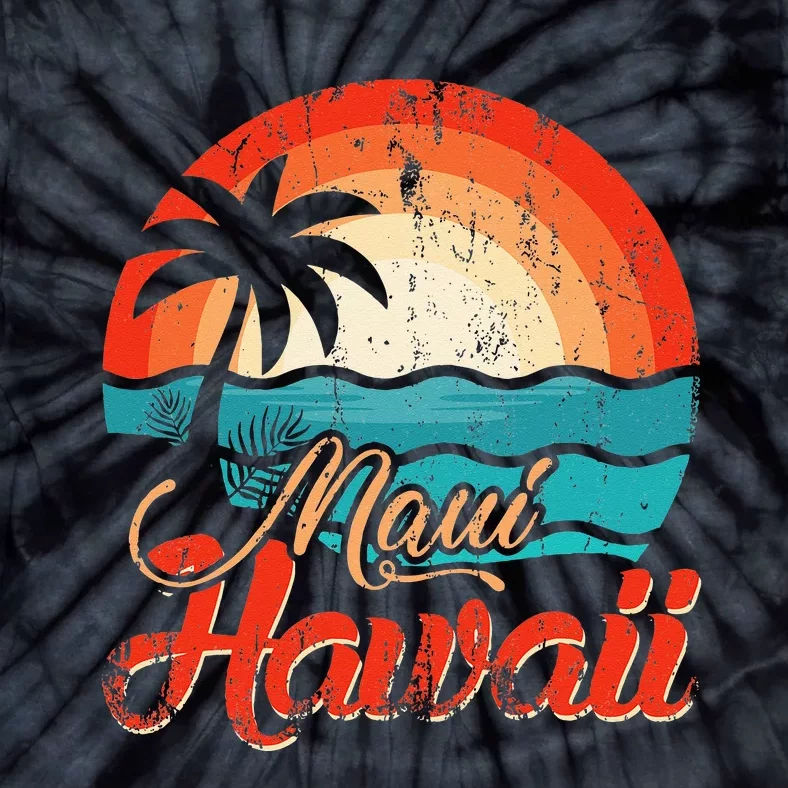 Palm Trees Hawaiian Beach Honolulu Summer Waves Maui Hawaii Tie-Dye T-Shirt