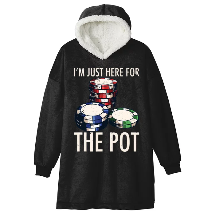 Poker Texas Hold'em Gambling Pot Cards Player Gift Hooded Wearable Blanket