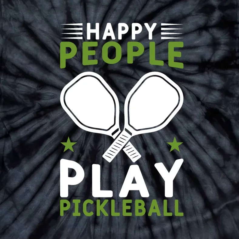 Pickleball Team Happy People Play Pickleball Paddles Sport Gift Tie-Dye T-Shirt