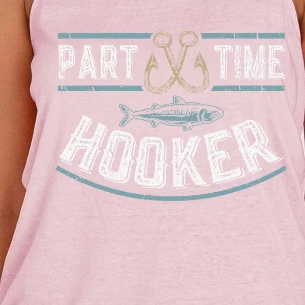 Part Time Hooker Fishing Women's Knotted Racerback Tank