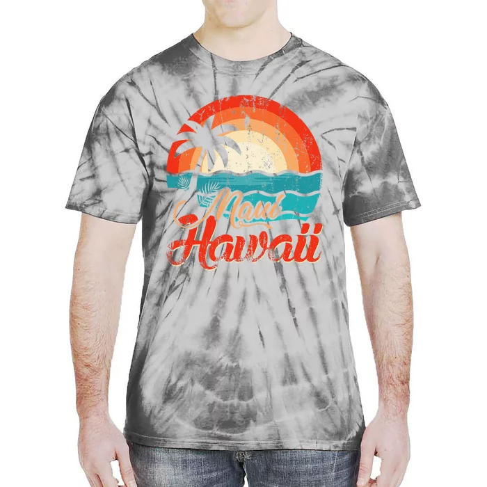 Palm Trees Hawaiian Beach Honolulu Summer Waves Maui Hawaii Tie-Dye T-Shirt