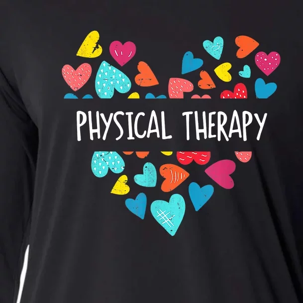 Physical Therapy Heart Love PT Doctor Therapist Nursing Cooling Performance Long Sleeve Crew