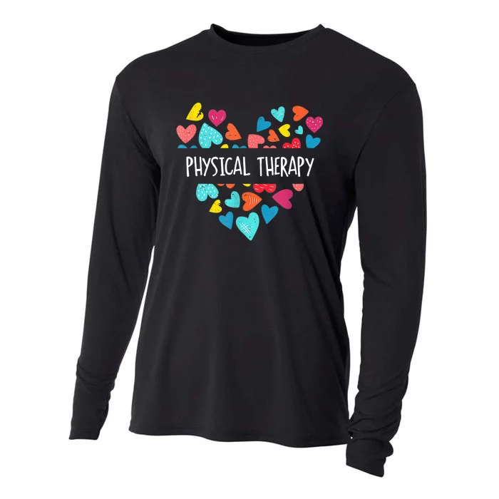 Physical Therapy Heart Love PT Doctor Therapist Nursing Cooling Performance Long Sleeve Crew