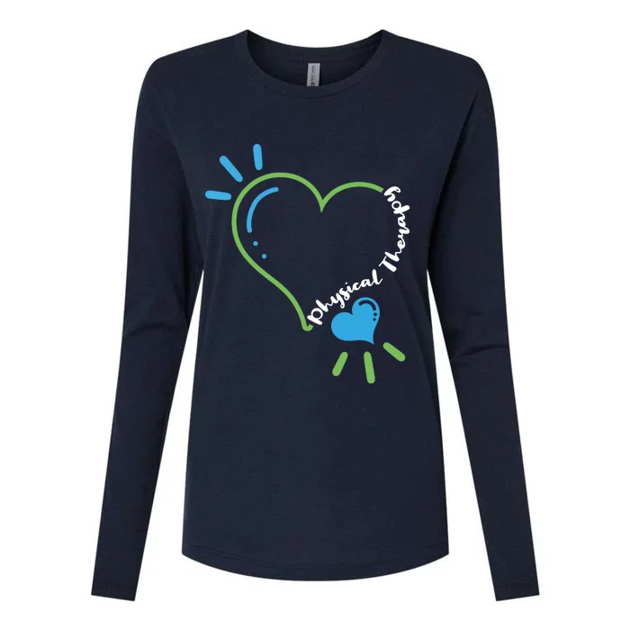 Physical Therapy Heart Physiotherapy PT Rehab Therapist Gift Womens Cotton Relaxed Long Sleeve T-Shirt