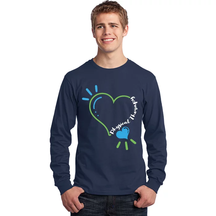 Physical Therapy Heart Physiotherapy PT Rehab Therapist Gift Long Sleeve Shirt