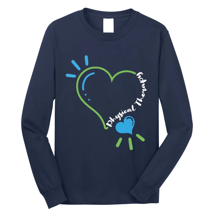 Physical Therapy Heart Physiotherapy PT Rehab Therapist Gift Long Sleeve Shirt